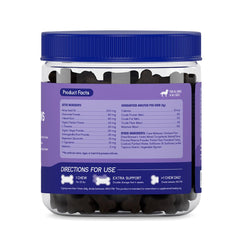 PupGrade Calming Chews grain-free bag on shelf signals grain-free calm support.