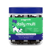 PupGrade Daily Multivitamin bottle label shows complete nutrition for dogs