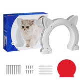 PUPIHOM cat door interior white side view for easy indoor access