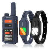 PUPKIDS dog training collar hero showing dual-dog control with a single remote