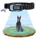 PUPKIDS GPS boundary setup shows wireless circle layout for expansive outdoor spaces