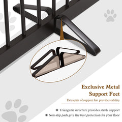 PUPETPO easy-install grooves show feet sliding into gate base