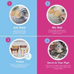 Puppy Scoops freezer-ready ice cream ready to freeze at home