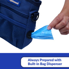 PupSensei dog treat pouch shows 3-cup capacity for quick rewards during training.