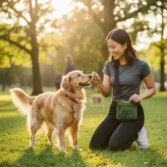 PupSensei treat pouch with 3-cup storage ideal for carrying training rewards during sessions