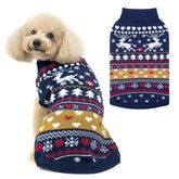 PUPTECK Christmas sweater red with tree and snowflakes for cozy warmth.