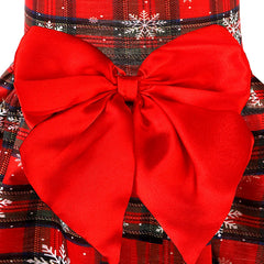 PUPTECK spring plaid dog dress for small dogs during outings
