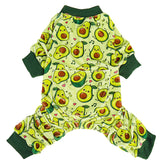 PUPTECK soft fleece dog pajamas front view for all-day comfort.