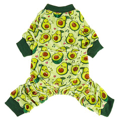 PUPTECK soft fleece dog pajamas front view for all-day comfort.