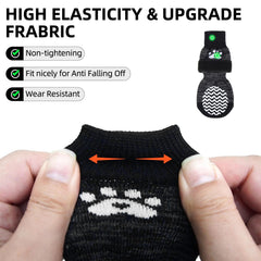 PUPTECK dog socks elastic cuff with tightening band prevents loss during play