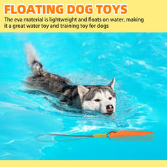 PUPTECK floating dog toy rope yellow for easy grip during water games