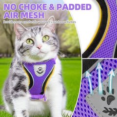 PUPTECK arnés de gato malla aireada para comodidad diaria.