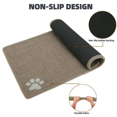 PUPTECK versatile mat supports bowls, feeders, doors, and more.