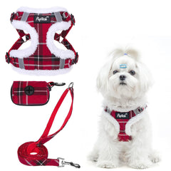 PUPTECK dog harness step-in design for easy wearing on small dogs