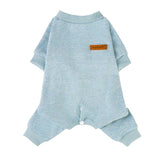 PUPTECK dog pajamas front view shows soft fleece for cozy lounging.