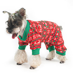PUPTECK pajamas with stretch neckline and elastic cuffs, comfortable wear for active dogs.