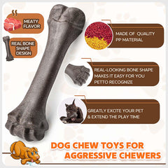PUPTILY durable nylon dog chew toy for aggressive chewers and tough teething