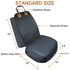 Puptoceed front seat cover non-slip bottom keeps the cover in place amid playful dogs.