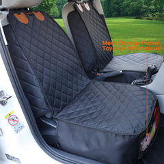 Puptoceed dog front seat cover waterproof tear resistance protects upholstery during muddy adventures.
