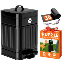 Pupzle outdoor poop trash can with lid keeps yard smelling fresh.
