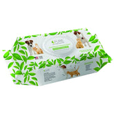 Pure and Natural Pet grooming wipes unscented packaging show easy, mess-free pet cleanup on the go