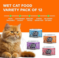 Pure Cravings salmon variety cat food can for active cats