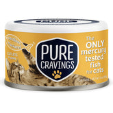Pure Cravings wet cat food with mackerel and sardine cutlets in gravy for protein-rich hydration