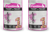 PureBites freeze-dried salmon dog treats packaging close-up showing 1-ingredient formula