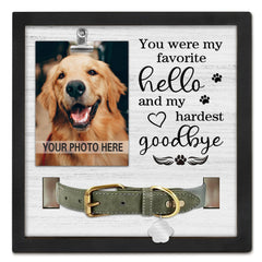 PUREFLY dog memorial frame collar mount for preserving cherished memories