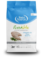 PureVita chicken-peas-entree-dry-cat-food kibble for grain-free daily meals.