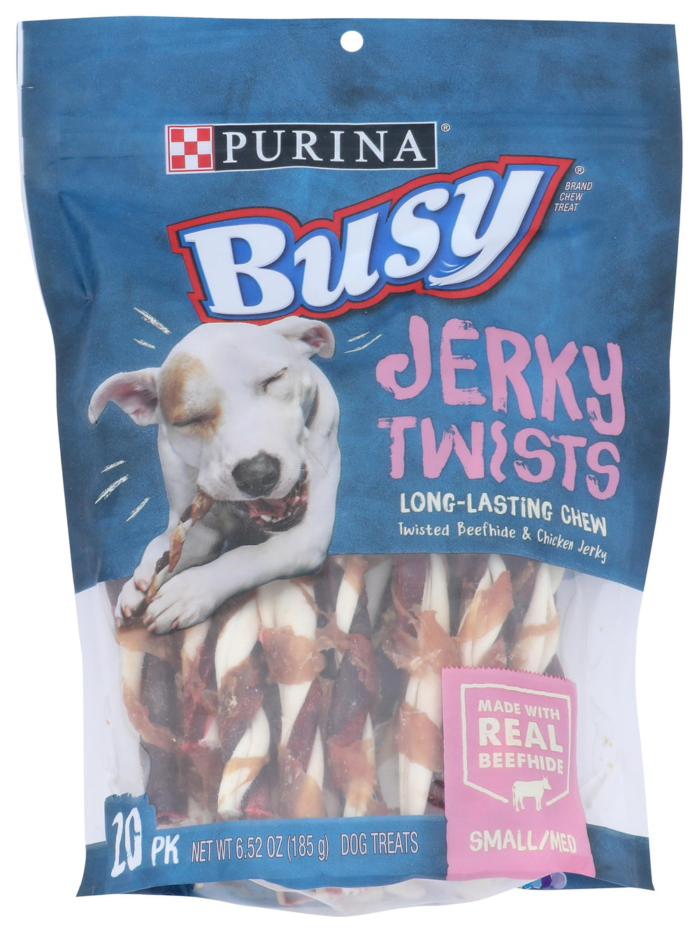 Purina Busy Jerky Twists packaging front for training rewards