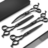 Purple Dragon chunkers scissors 7in for textured finishes and efficient thinning during grooming.