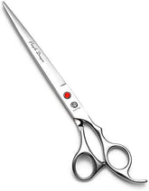 Purple Dragon Sharp Edge Shears closeup blade for precise, smooth grooming cuts.