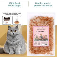Purrfect Paws bonito flakes aroma close-up highlights enticing scent for meals.