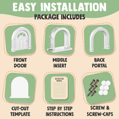 Purrfect Portal easy DIY installation kit with hardware