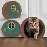 Purrfect Portal Gnome Door Cat Door front view with whimsical design concealing litter box.