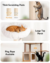 Purrlato 61 sisal posts support natural scratching and protect furniture.