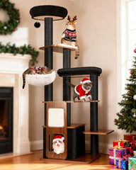 Purrlato 63in cat tree base offers sturdy foundation for climbing and lounging.