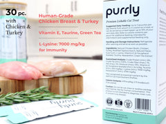 Aroma de caldo de pollo natural de Purrly para despertar apetito