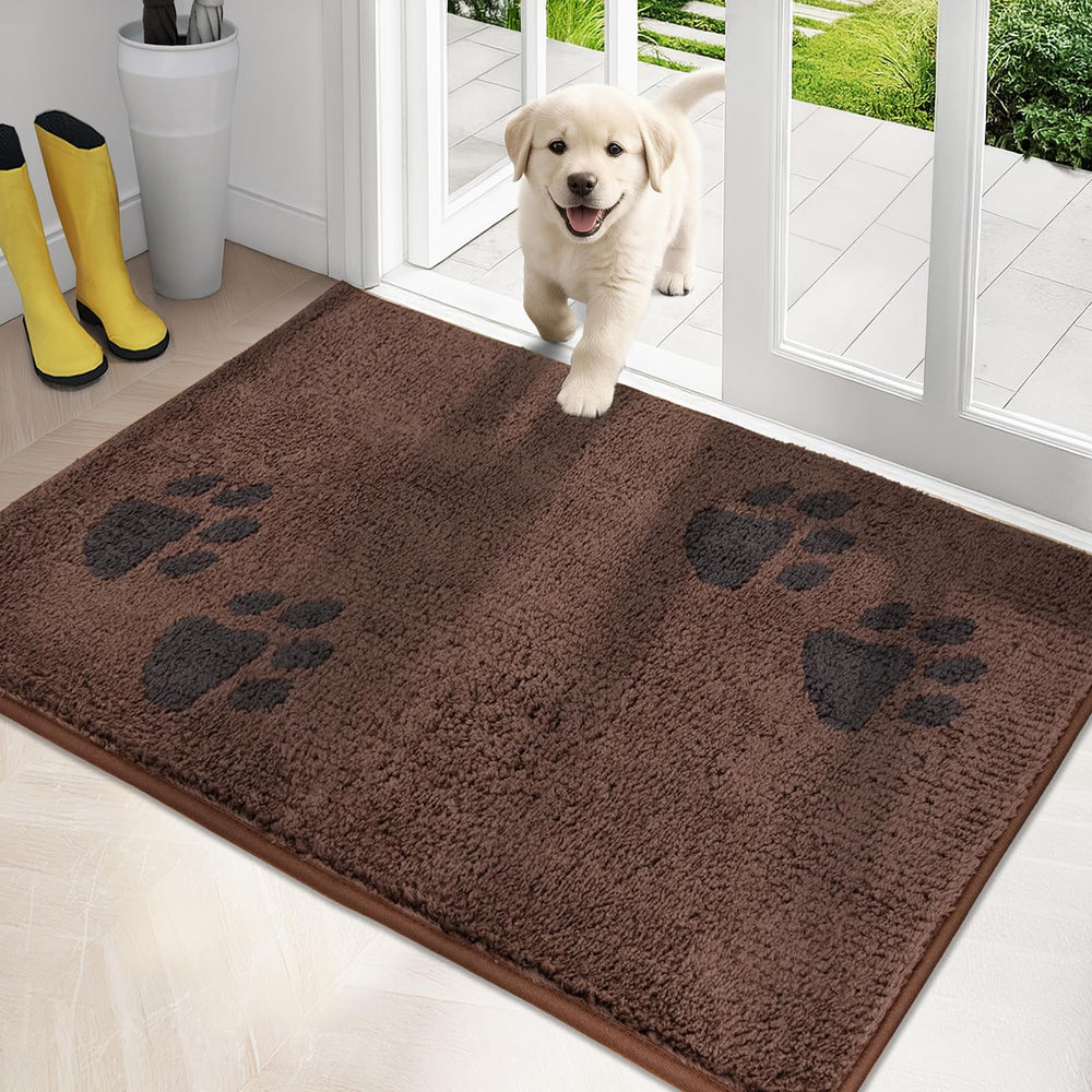 PURRUGS dirt trapping door mat front view shows low-profile design for smooth door clearance.