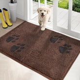 PURRUGS dirt trapping door mat front view shows low-profile design for smooth door clearance.