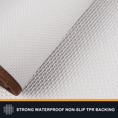 PURRUGS dirt-trapping door mat low-profile edge suits low-clearance doors.