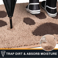 Purrrugs microfiber dirt-absorbent mat captures moisture as you enter.