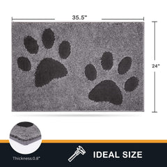 PURRUGS dirt trapping door mat with non-slip back keeps entryways safe