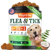 Puyrzoe five-in-one dog flea tick chews beef flavor for daily use