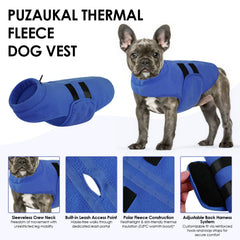 PUZAUKAL plush fleece keeps small dogs warm on walks