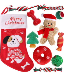 Pweituoet Christmas dog toys stocking-set showcases festive playtime and bonding opportunities.