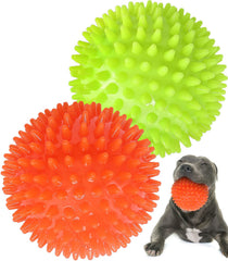 Pweituoet heavy-duty squeaky dog ball, 4-5 inch, designed for aggressive chewers and interactive play.