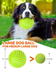 Pweituoet spike-ball dog toy for aggressive chewers and durable play sessions.