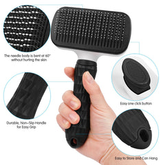 PWOD Dog and Cat Brush stainless needles deliver durable shedding removal.